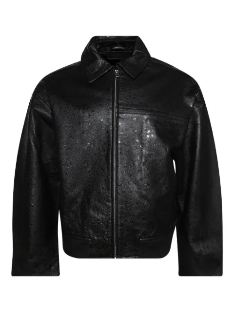 Nahmias star-motif leather bomber jacket