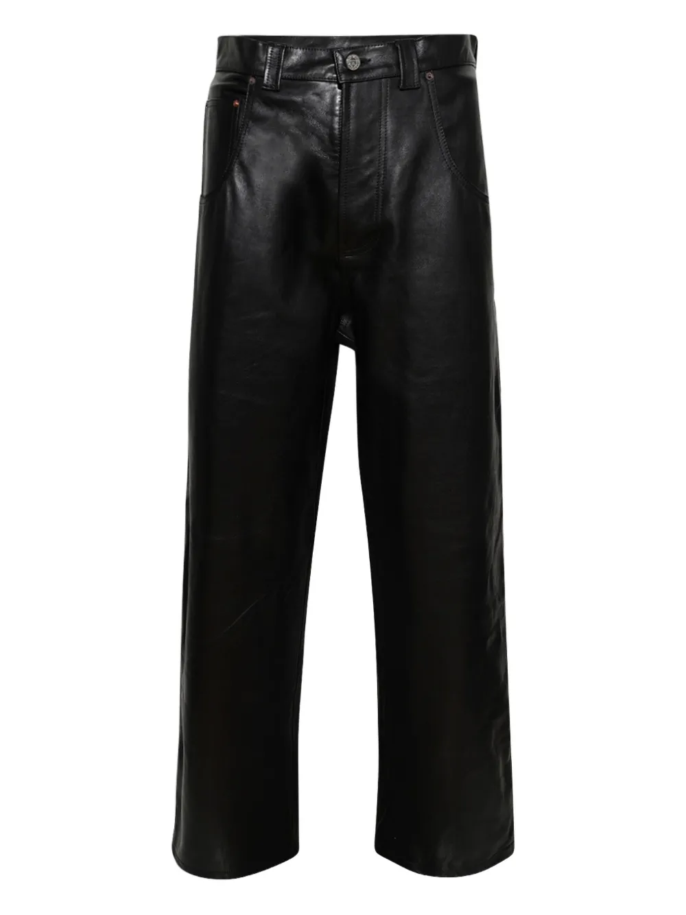 VETEMENTS leather wide-leg trousers | Black | Image 1