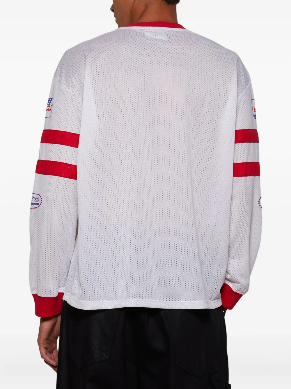 Nahmias Racing T-shirt met ronde hals Wit