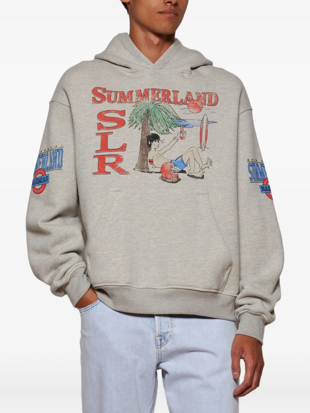 Nahmias Hoodie met print Grijs
