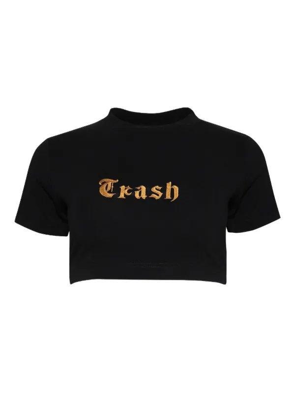 VETEMENTS Embroidered t-shirt Black FARFETCH JO