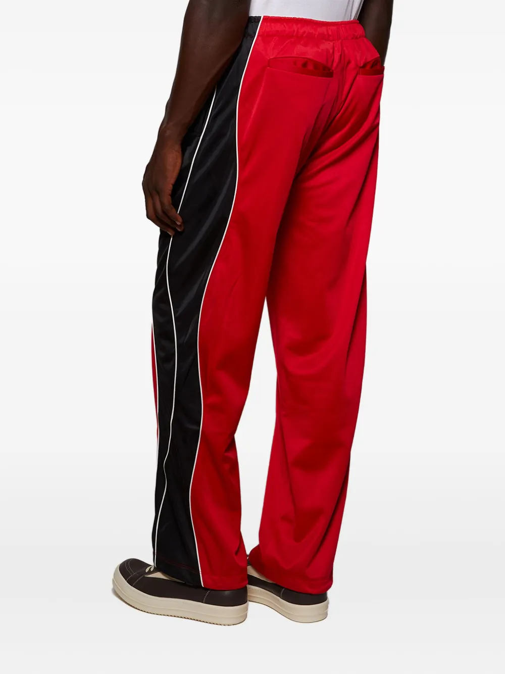 Nahmias Ollie Logo Panelled Jersey Track Pants In Red