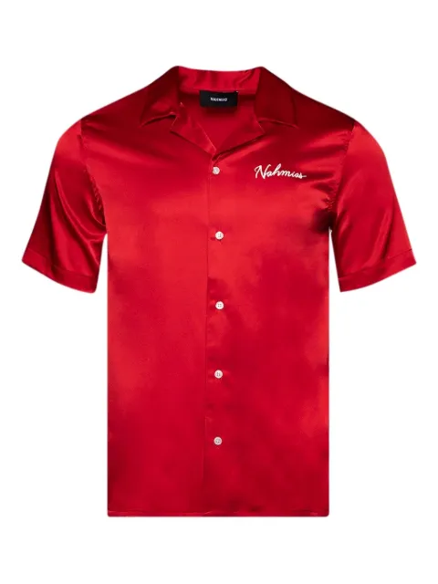 Nahmias embroidered-logo short-sleeves shirt