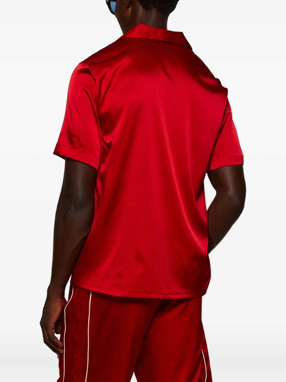 Nahmias Embroidered-logo Short-sleeves Shirt In Red