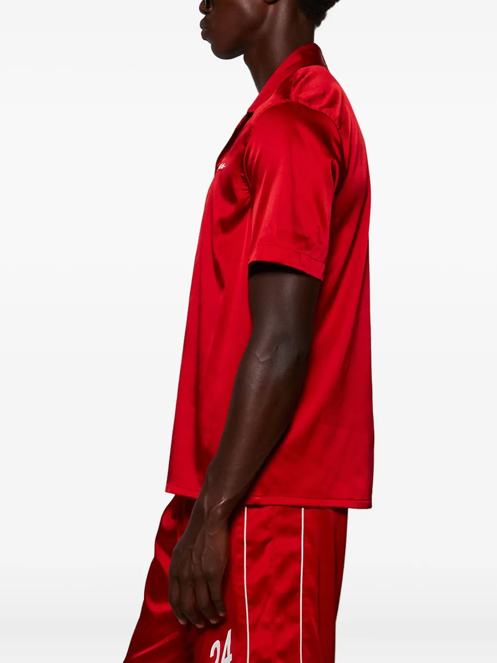Nahmias Embroidered-logo Short-sleeves Shirt In Red