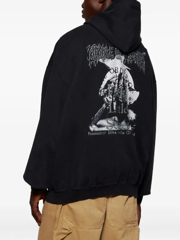 VETEMENTS graphic-print Hoodie | Black | FARFETCH