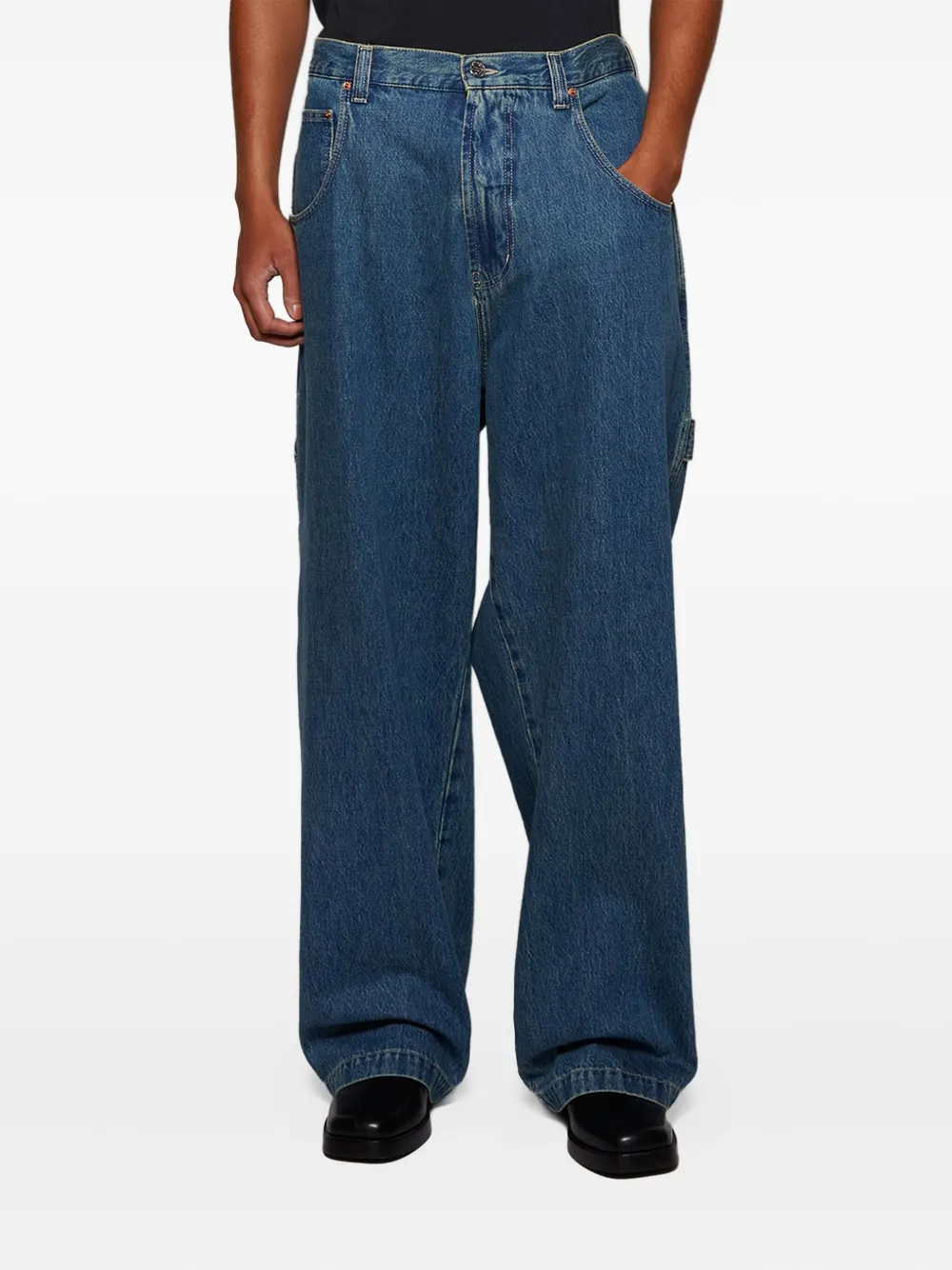VETEMENTS Denim jeans met cargo zak Blauw