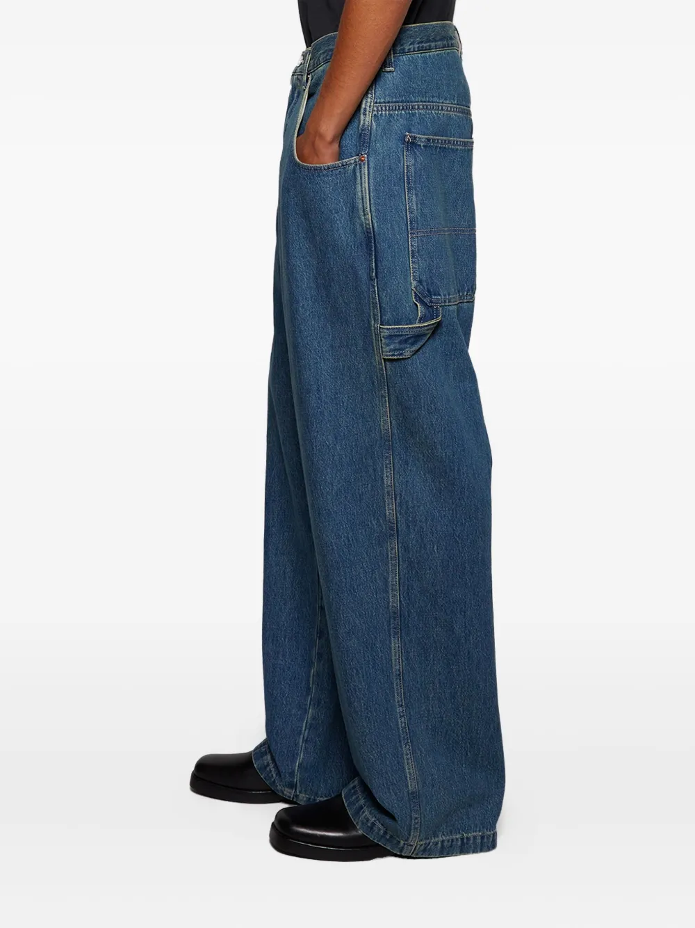 VETEMENTS Denim jeans met cargo zak Blauw