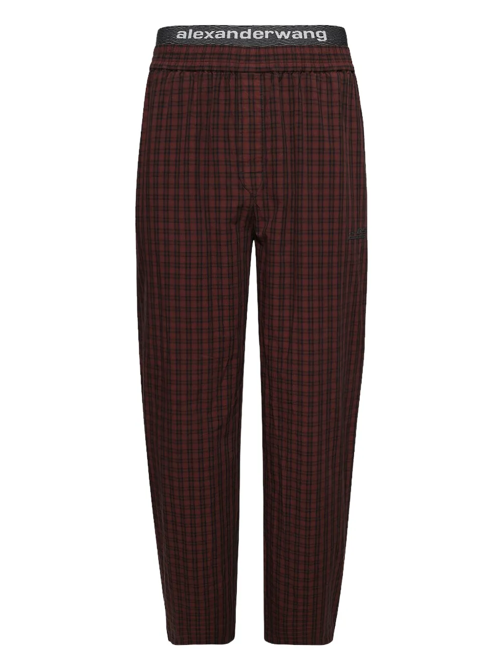 Alexander Wang plaid-pattern elastic-waist trousers | Brown | Image 1