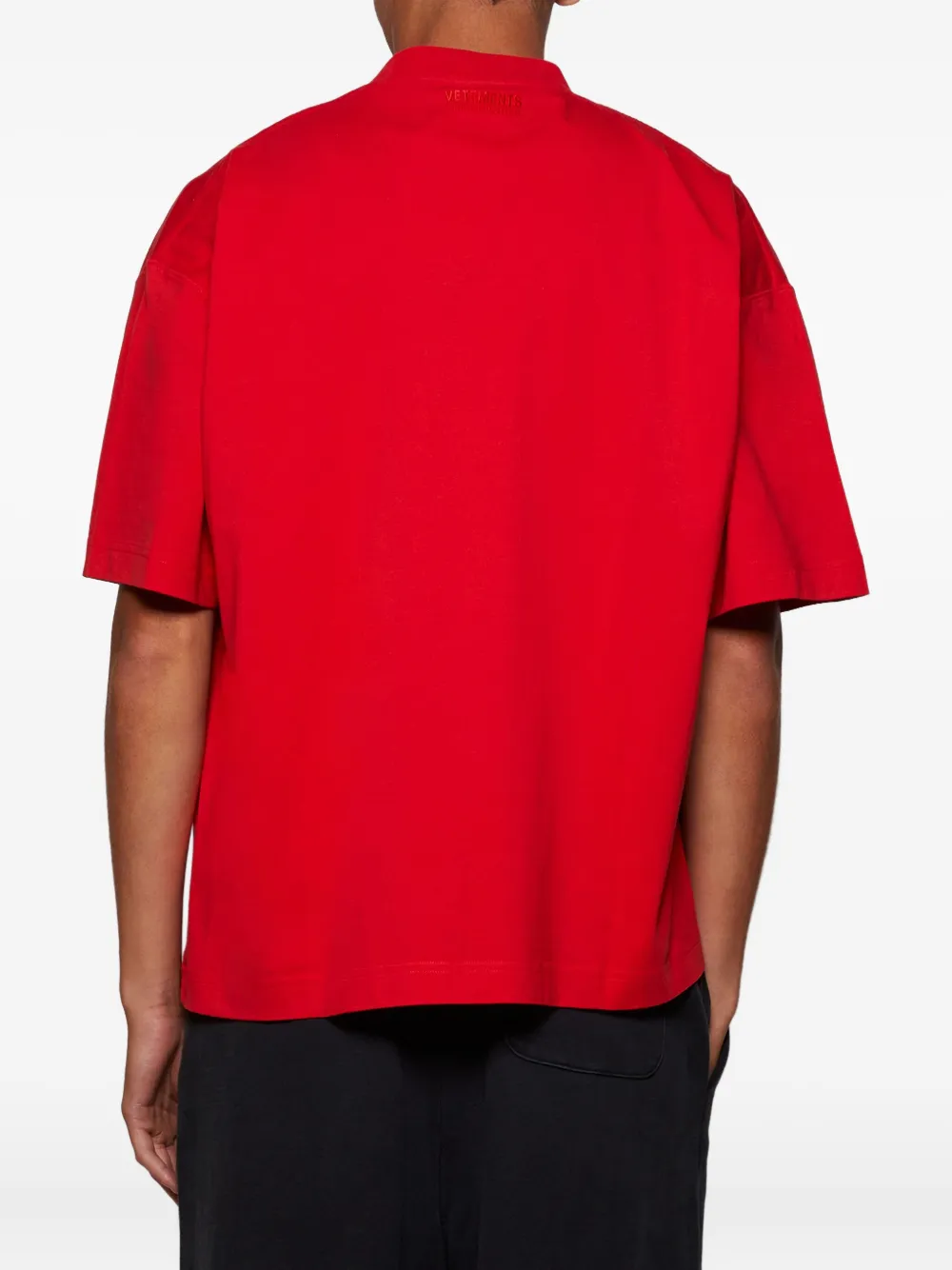 VETEMENTS T-shirt met logoprint met ronde hals Rood