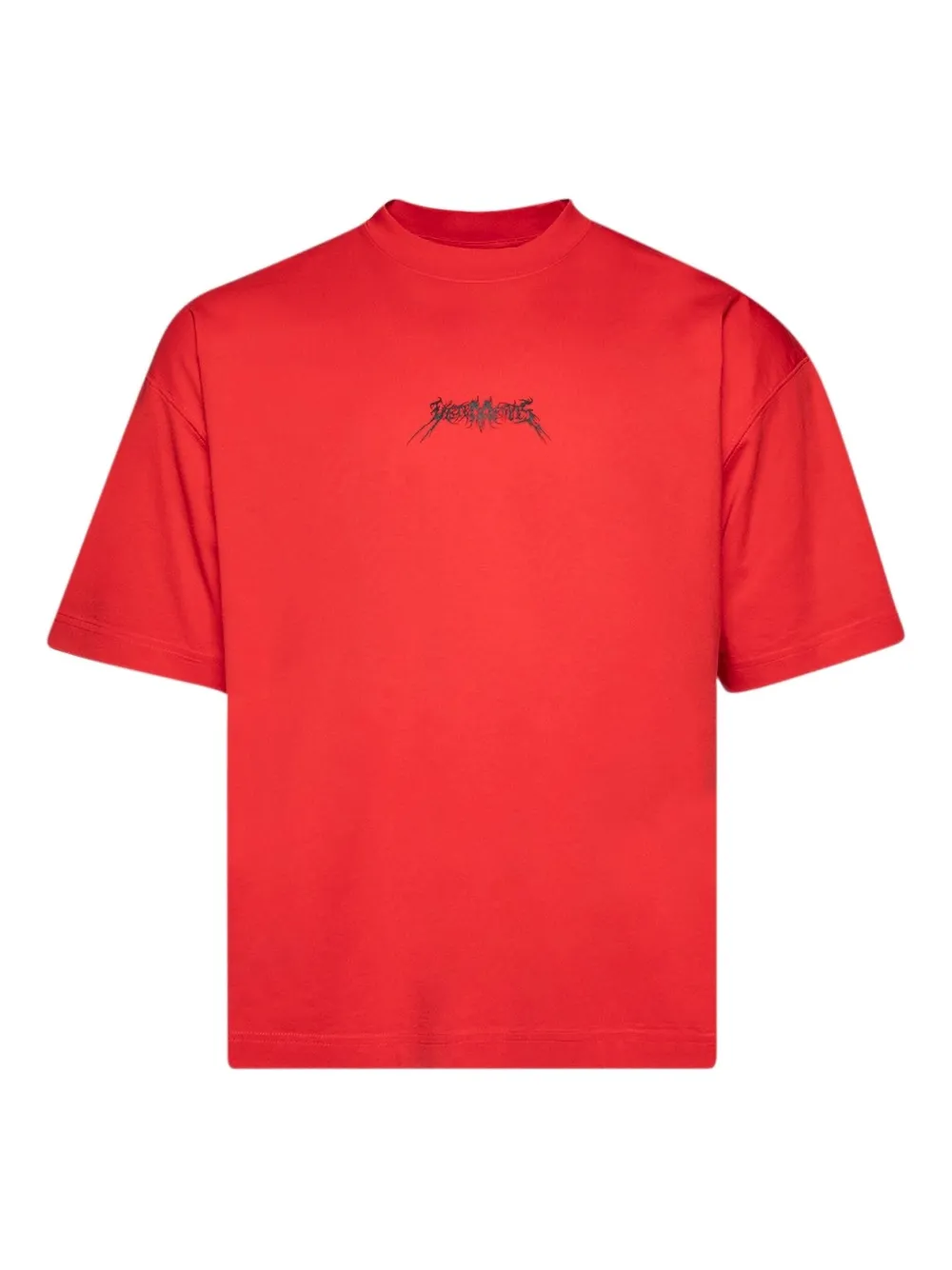 VETEMENTS logo-print crew-neck T-shirt | Red | Image 1