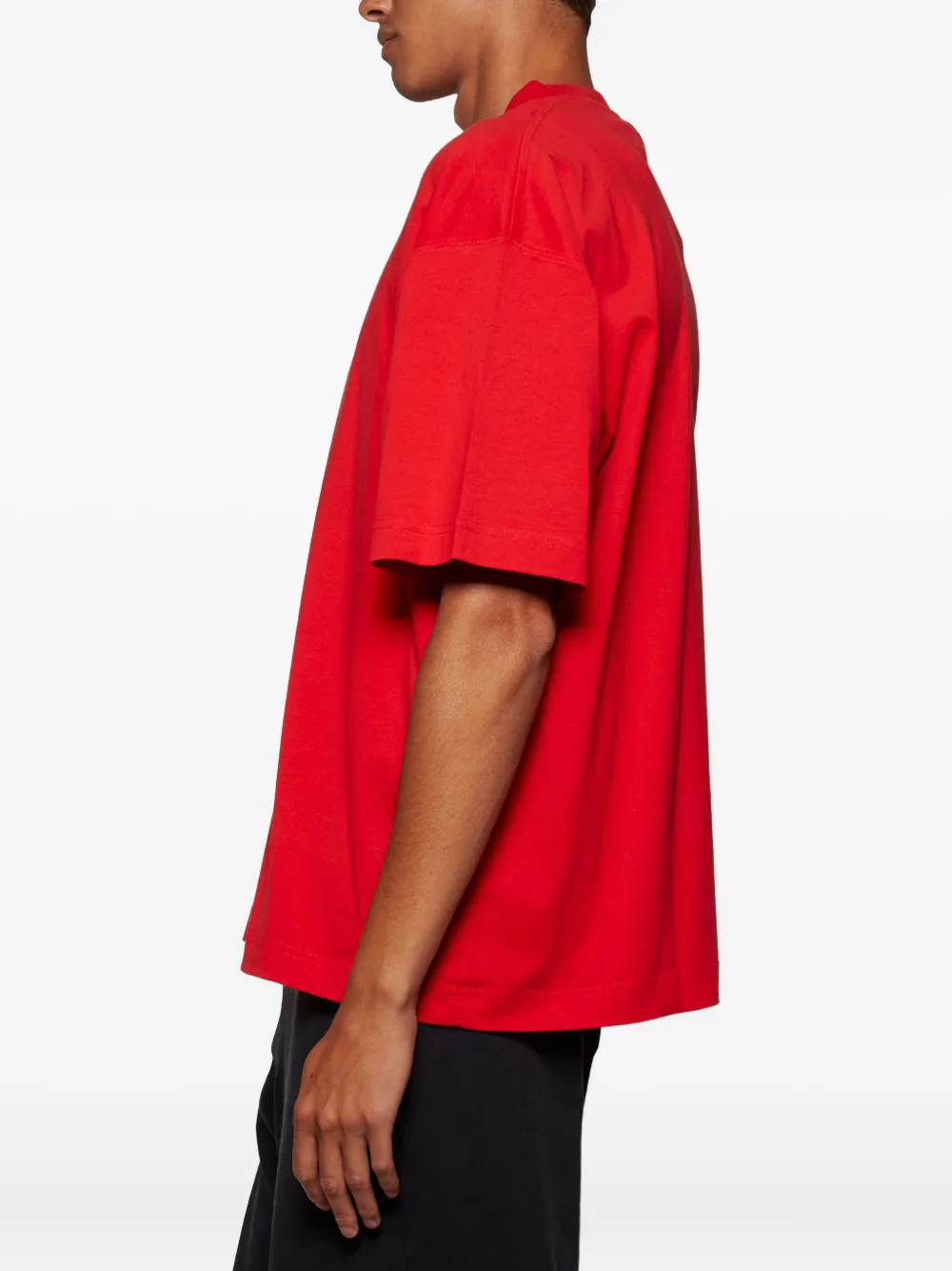 VETEMENTS T-shirt met logoprint met ronde hals Rood