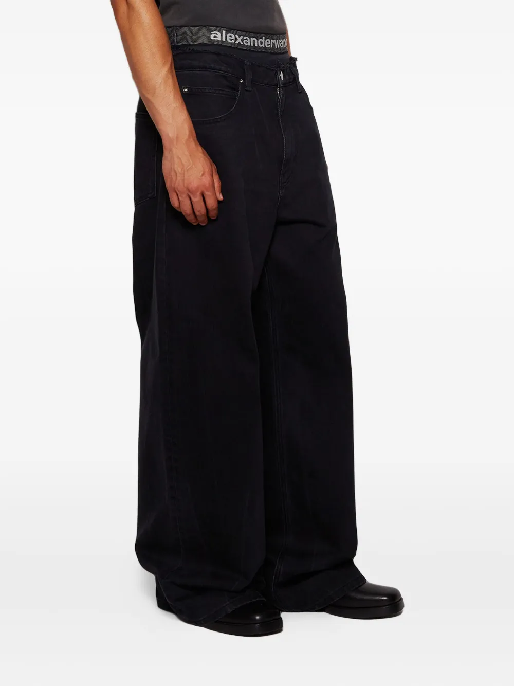 Alexander Wang Jeans met tailleband Zwart