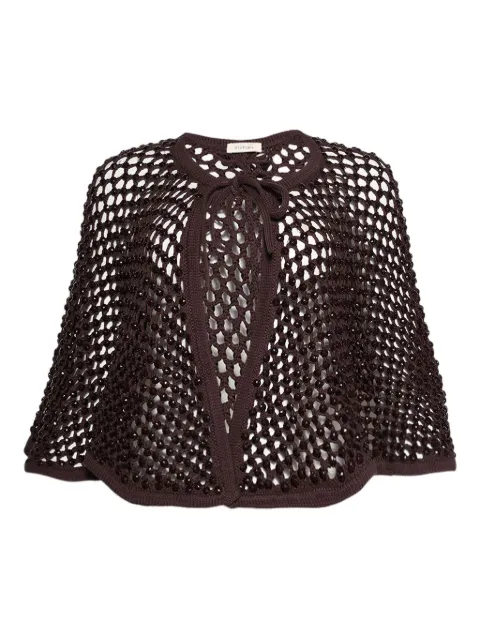 diotima beaded openwork capelet