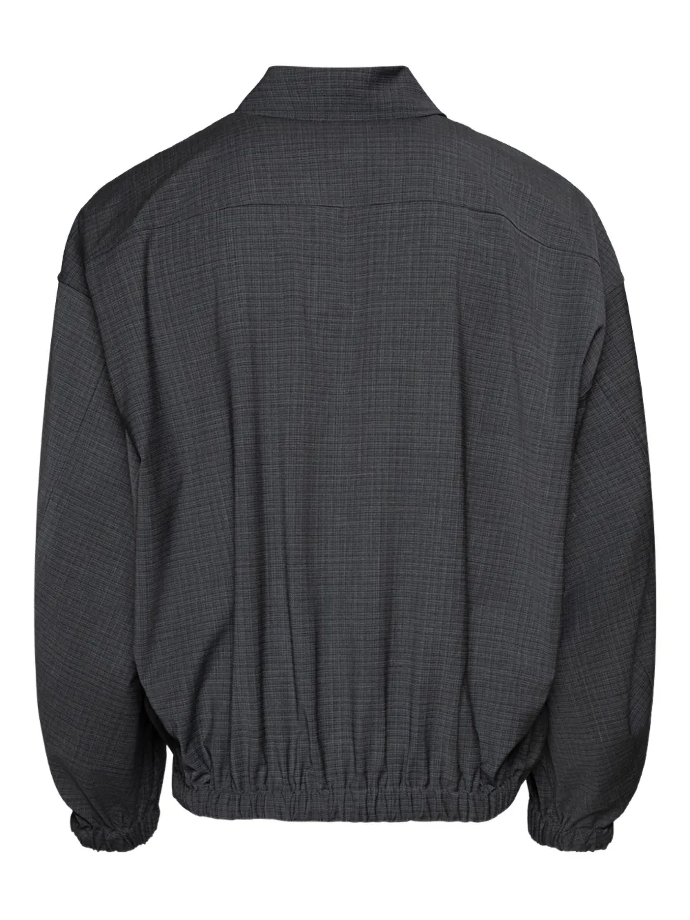 Alexander Wang Checked Zip-up Bomber Jacket In Gray