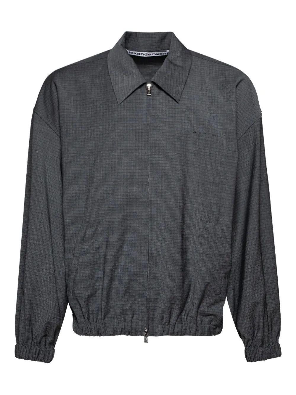 Alexander Wang checked zip-up bomber jacket | Grey | Image 1