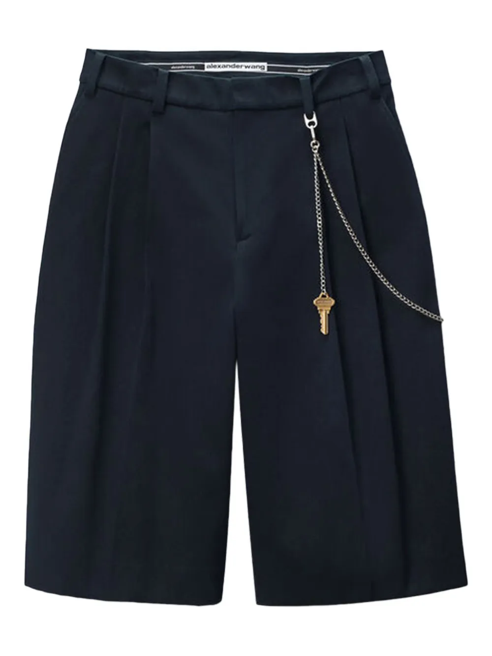 Alexander Wang pleated chain-detail shorts | Black | Image 1