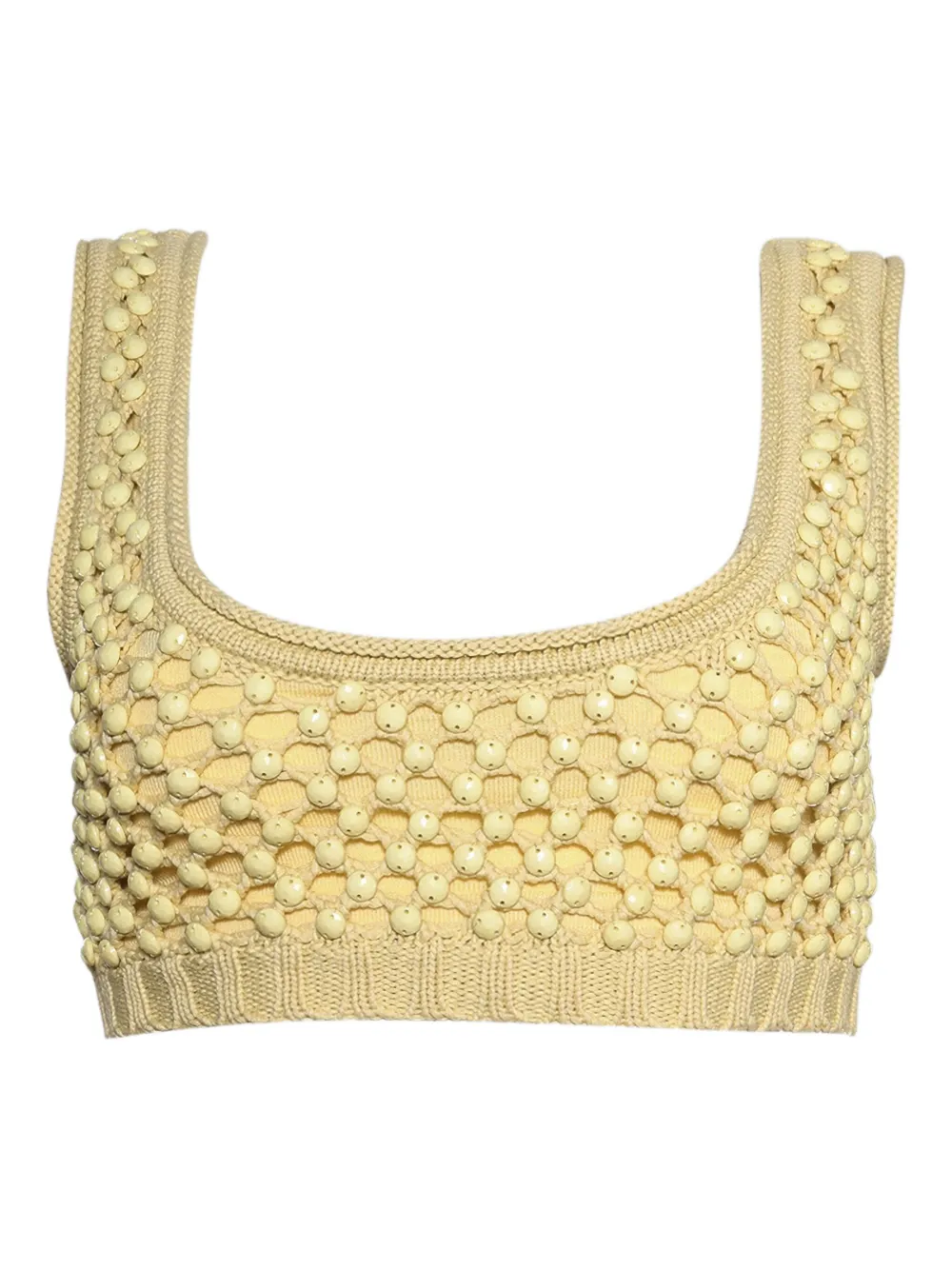 diotima Lady beaded top - Giallo