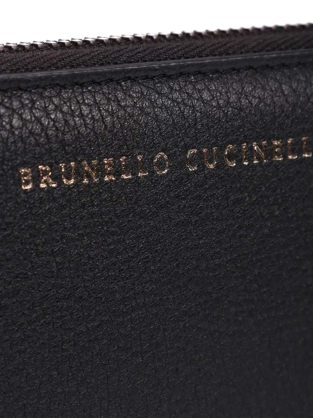 Brunello Cucinelli Zip-around Leather Wallet In Black
