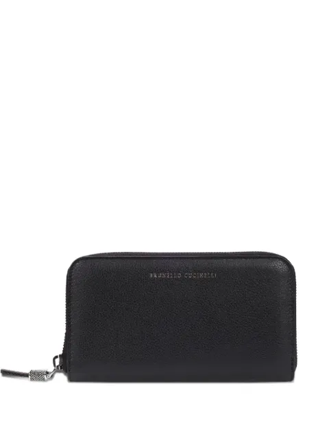 Brunello Cucinelli zip-around leather wallet