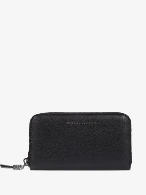 Brunello Cucinelli zip-around leather wallet