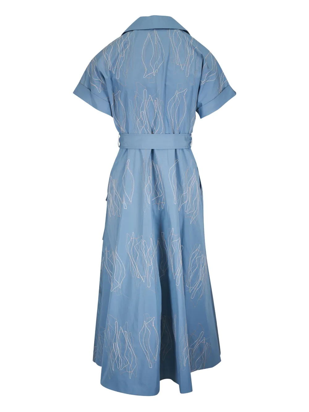 Lafayette 148 Katoenen midi-jurk - Blauw