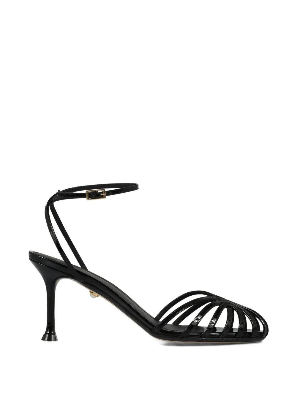 Alevì 75mm Karel ankle-strap leather sandals Black