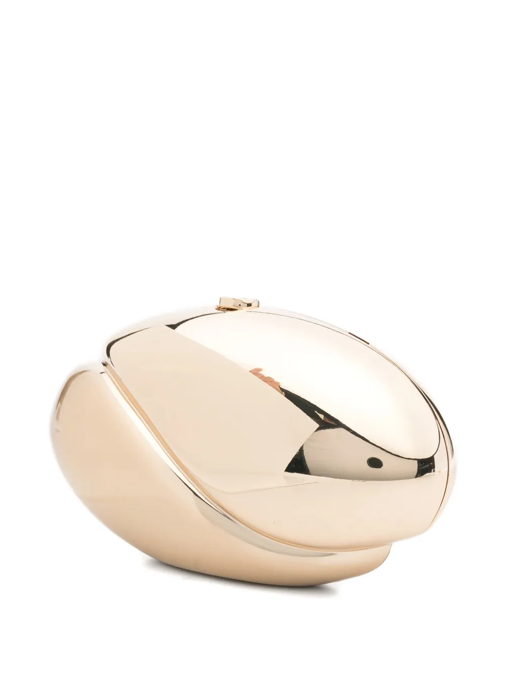 Simkhai Ameera metallic-effect oval clutch Goud
