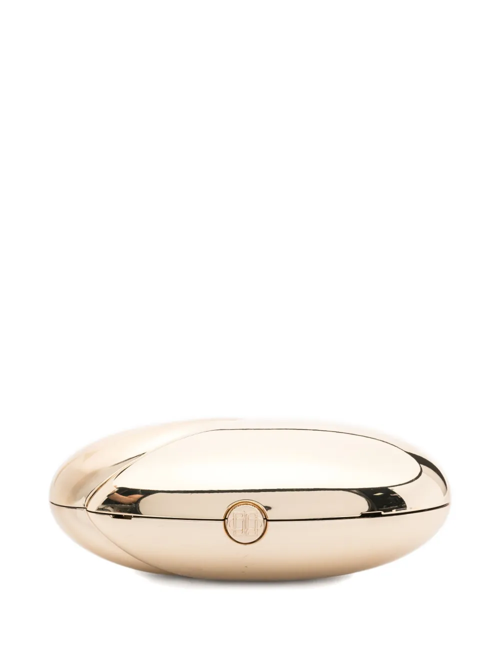 Simkhai Ameera metallic-effect oval clutch Goud