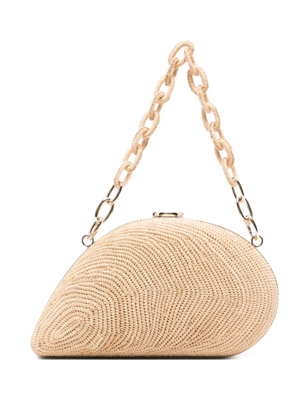 Simkhai Bridget raffia chain clutch bag | Neutrals | Image 1