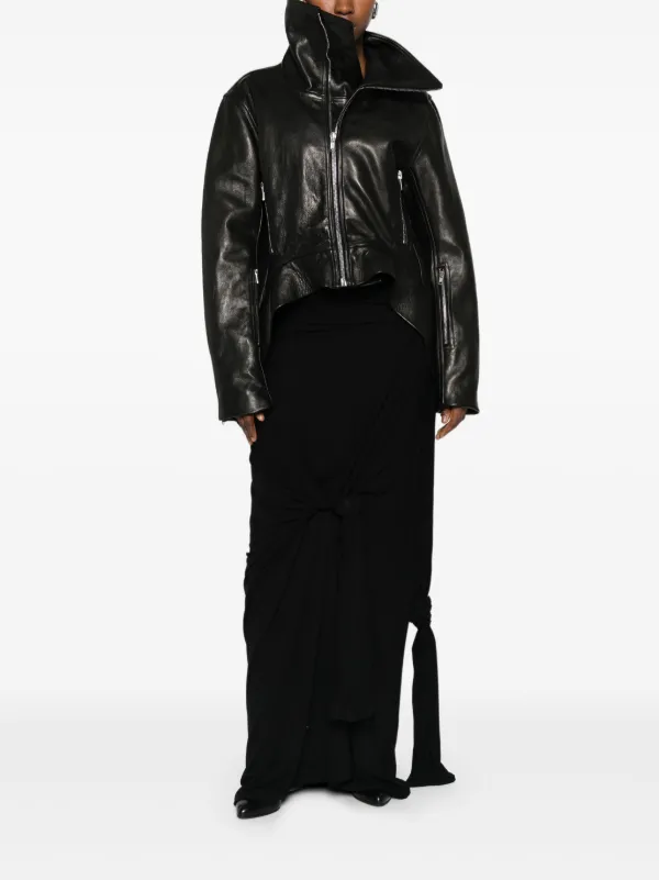 Rick Owens Exploder Leather Jacket | Black | FARFETCH