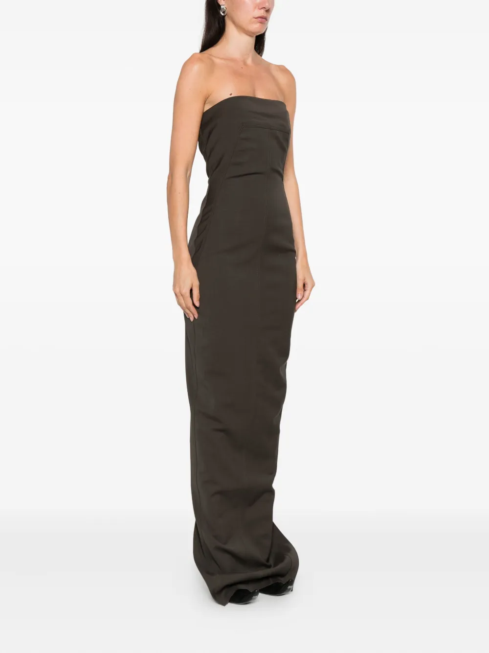 Rick Owens strapless dress Grijs