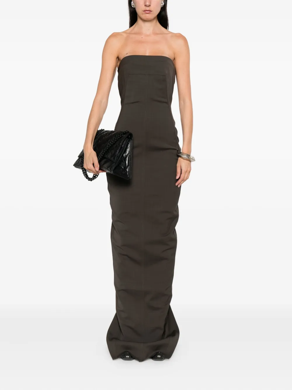 Rick Owens strapless dress Grijs