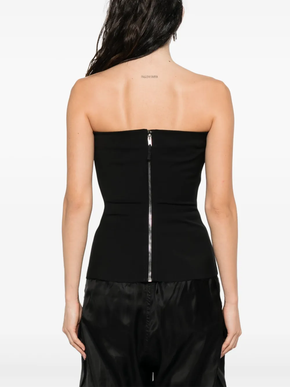 Rick Owens strapless top Zwart