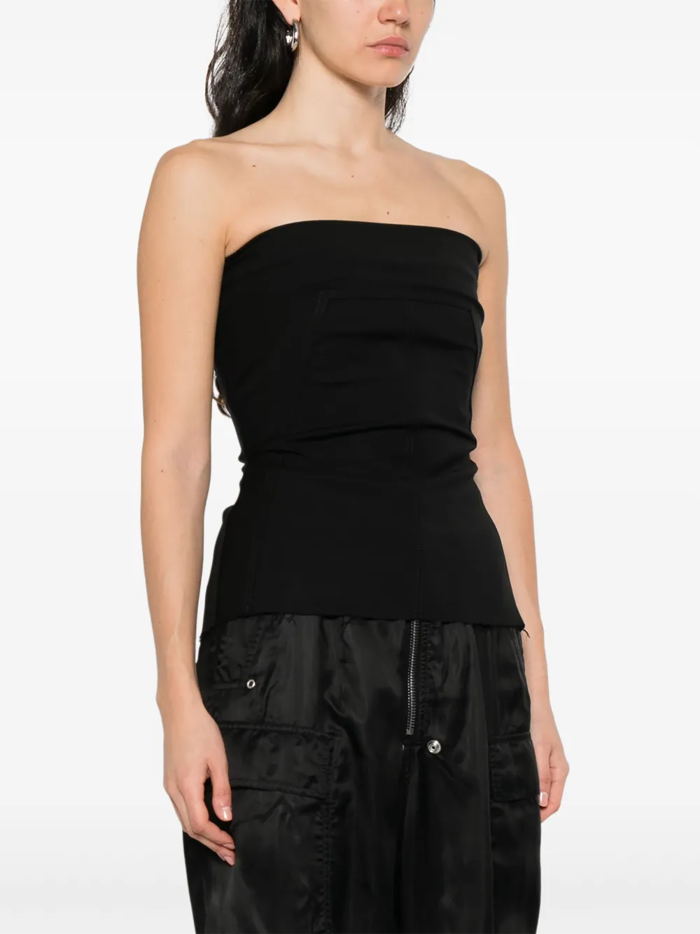 Rick Owens strapless top Zwart