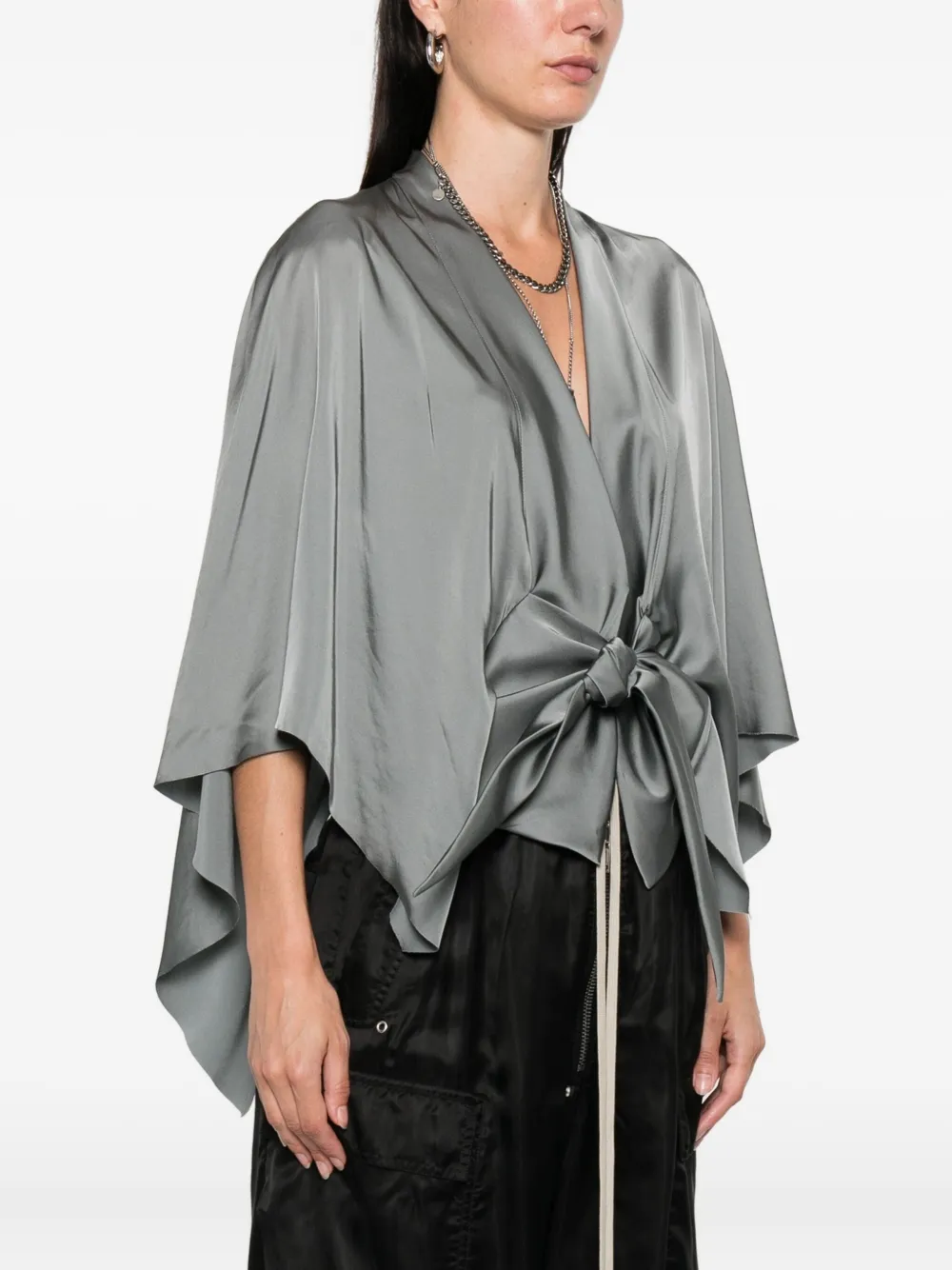 Rick Owens V-neck Blouse In Gold