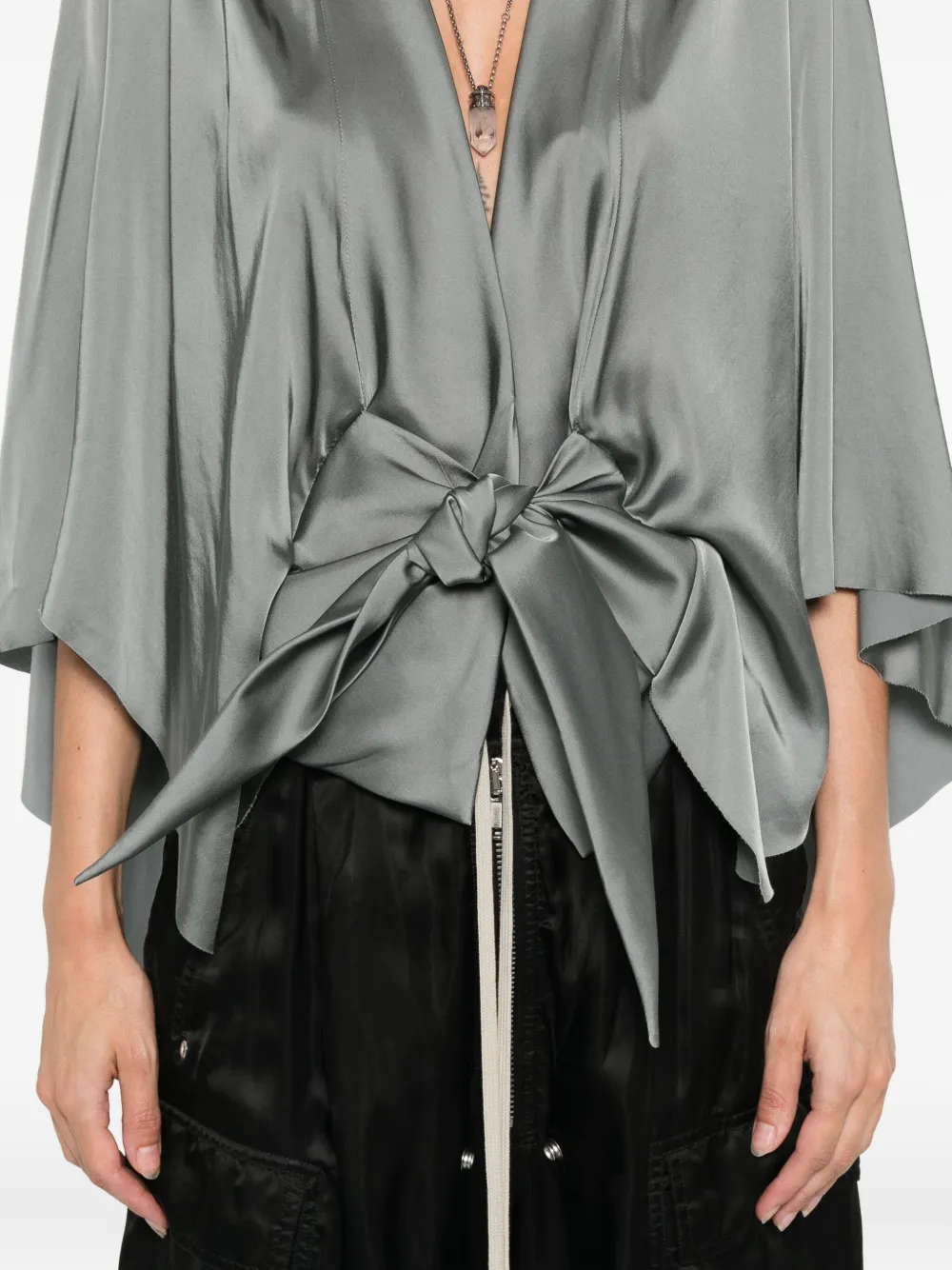 Rick Owens V-neck Blouse In Gold