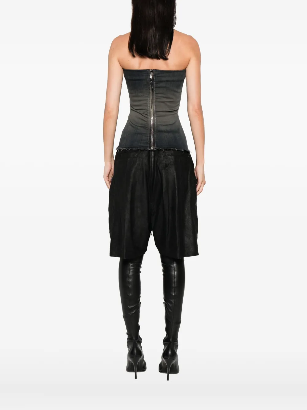 Rick Owens Denim Corset In Blue