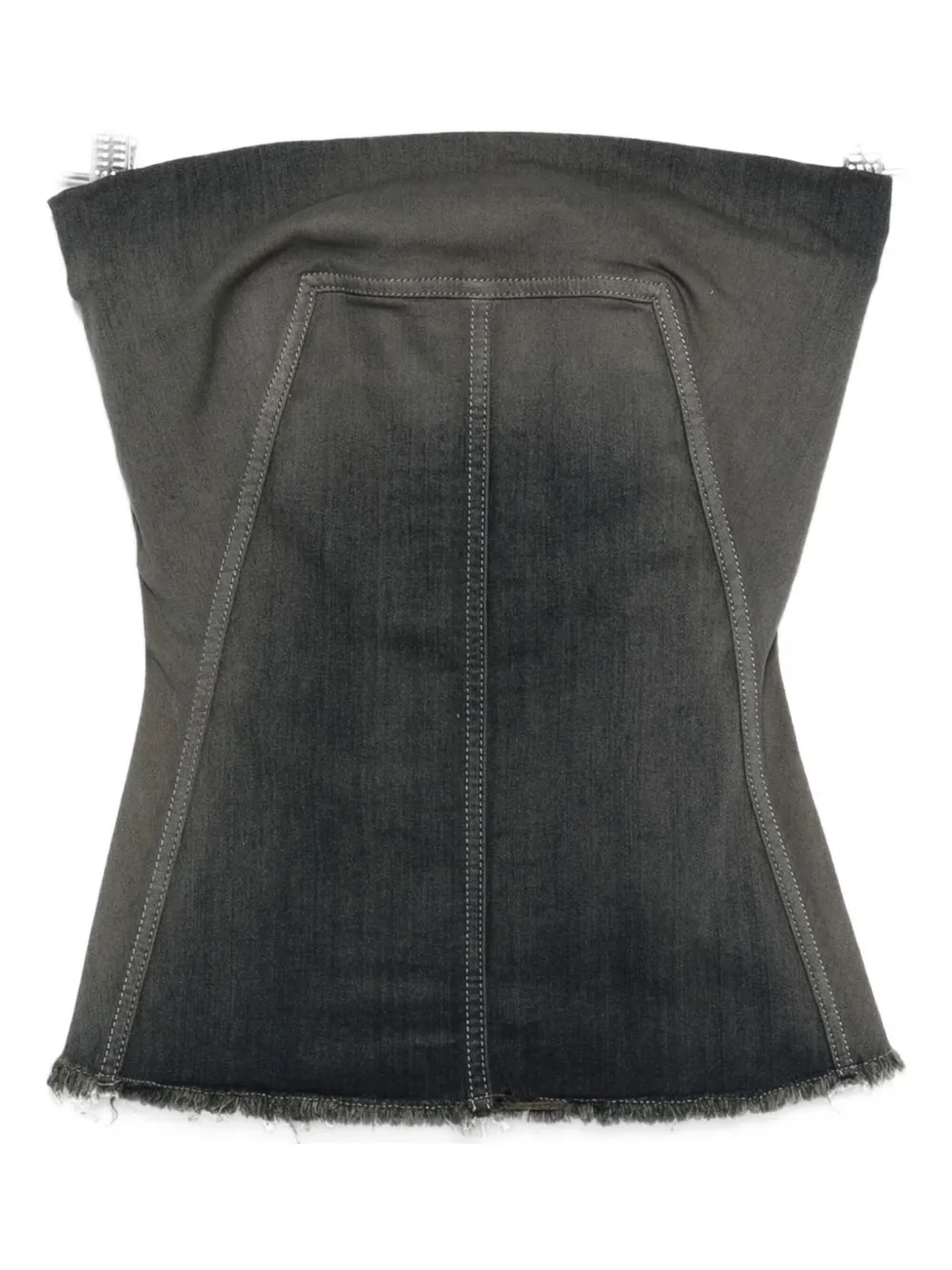 Rick Owens Denim Corset In Blue