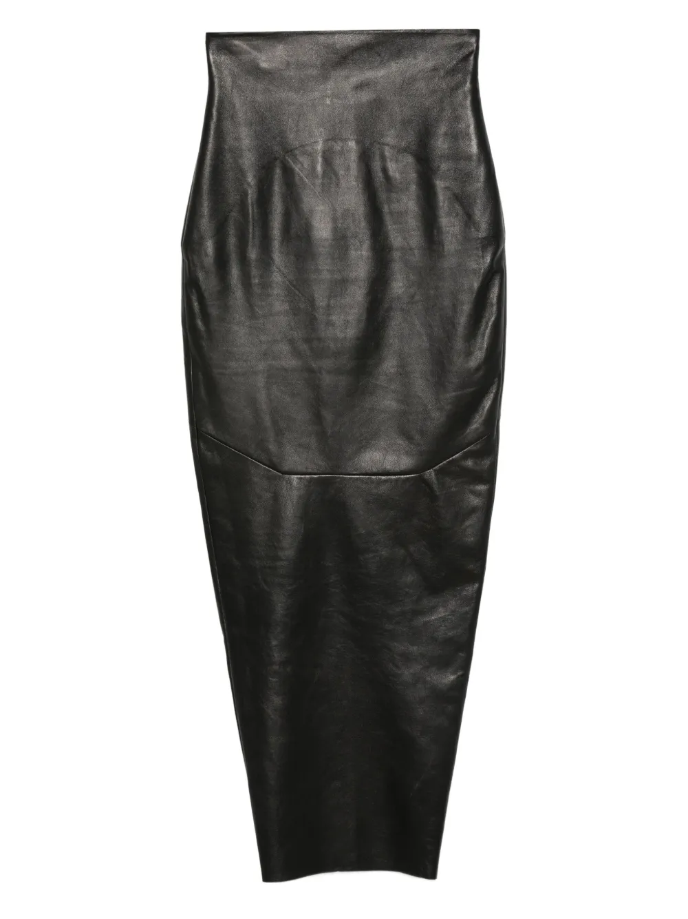 Rick Owens leather maxi skirt - Nero
