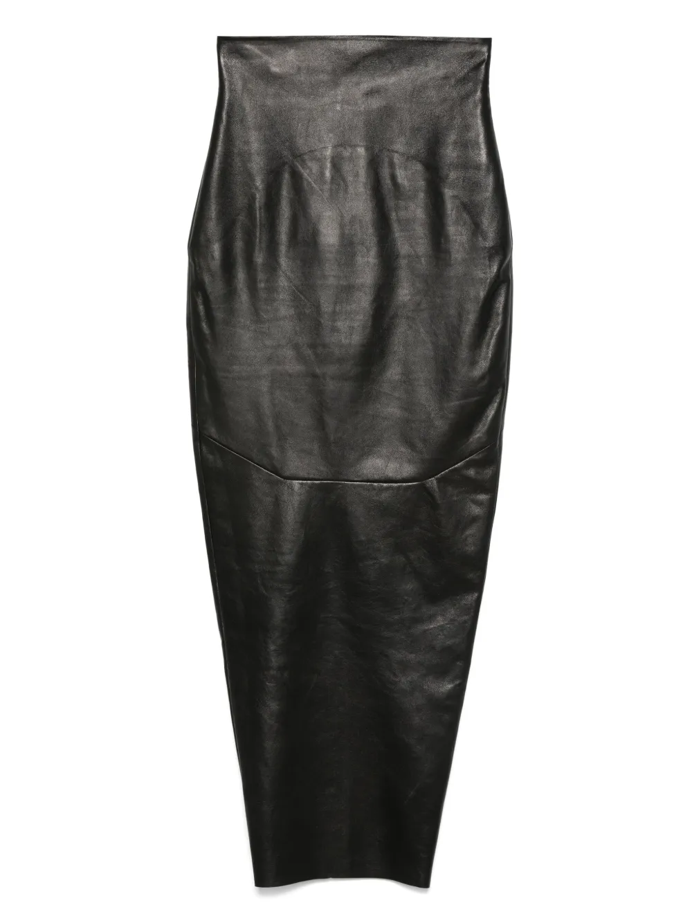 Rick Owens leather maxi skirt Zwart