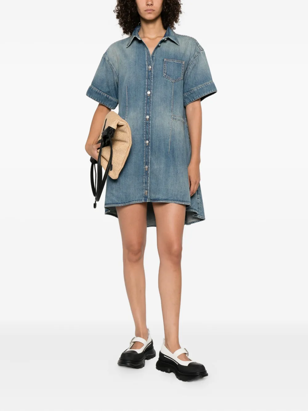 Alexander McQueen Denim jurk Blauw