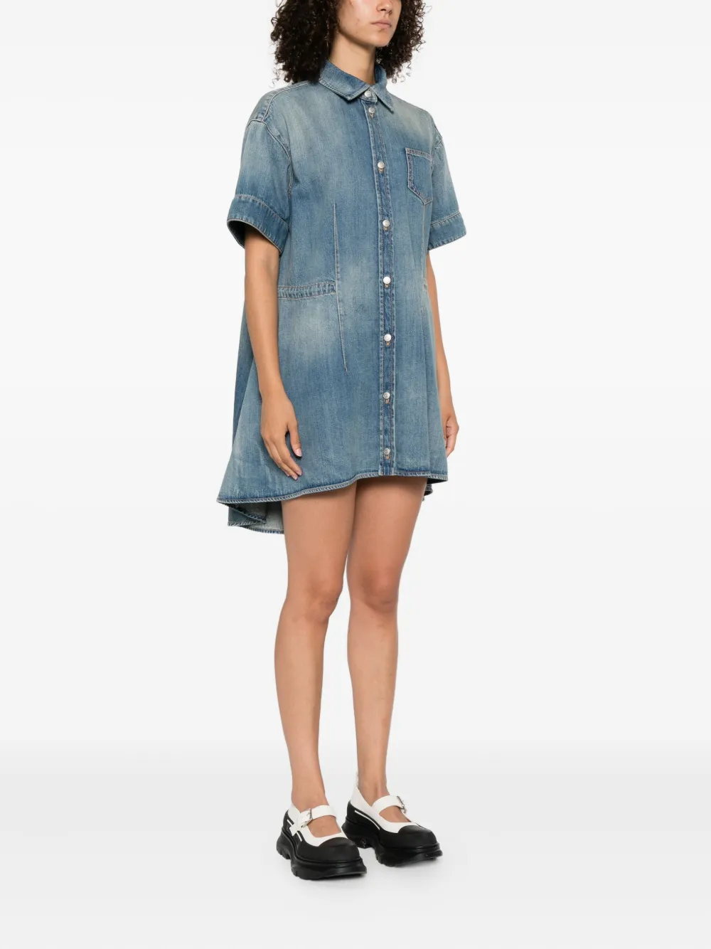 Alexander McQueen Denim jurk Blauw