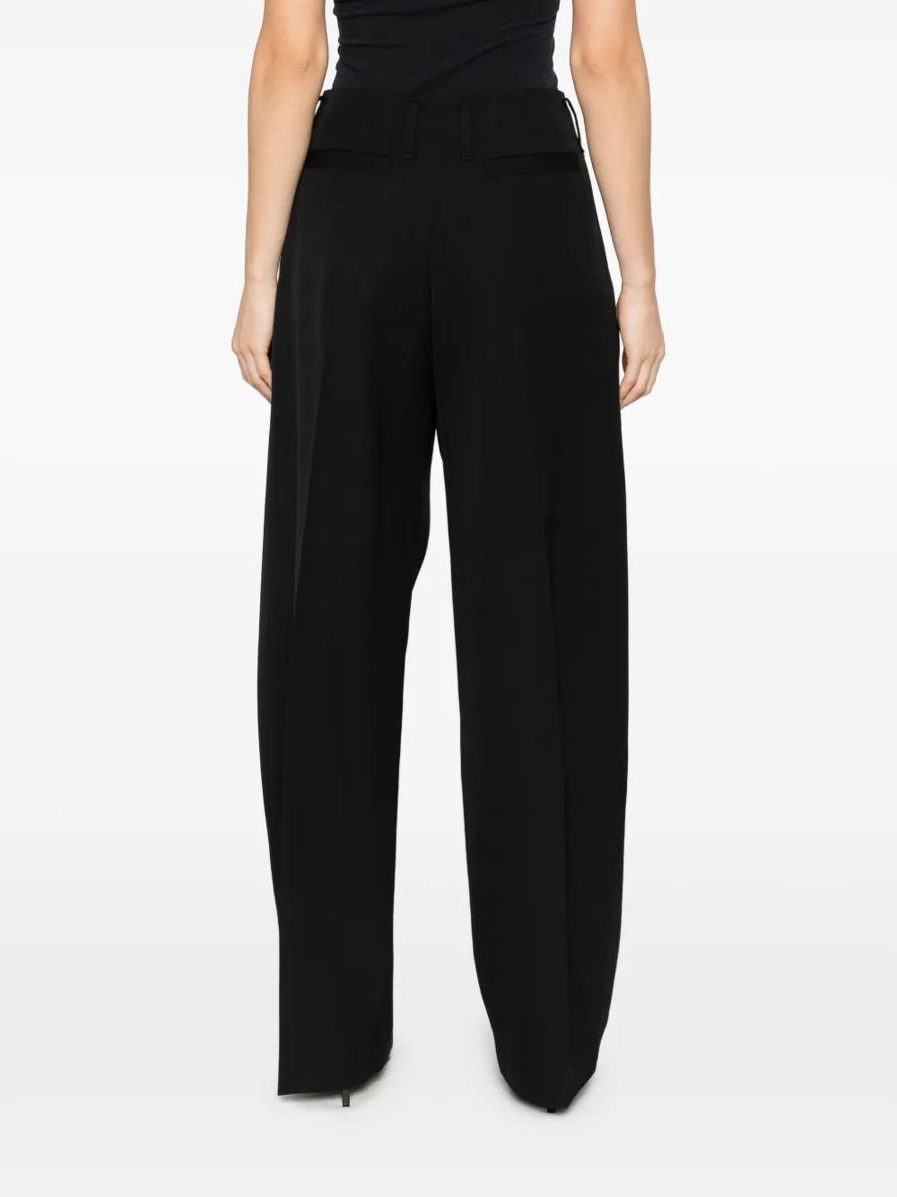 Alexander McQueen cotton tapered trousers Zwart