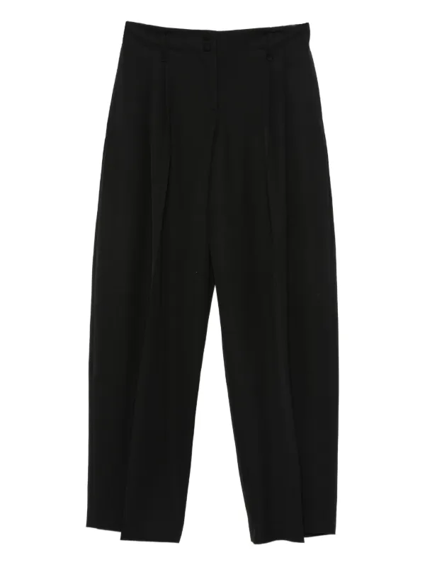 Alexander McQueen Cotton Tapered Trousers in Black
