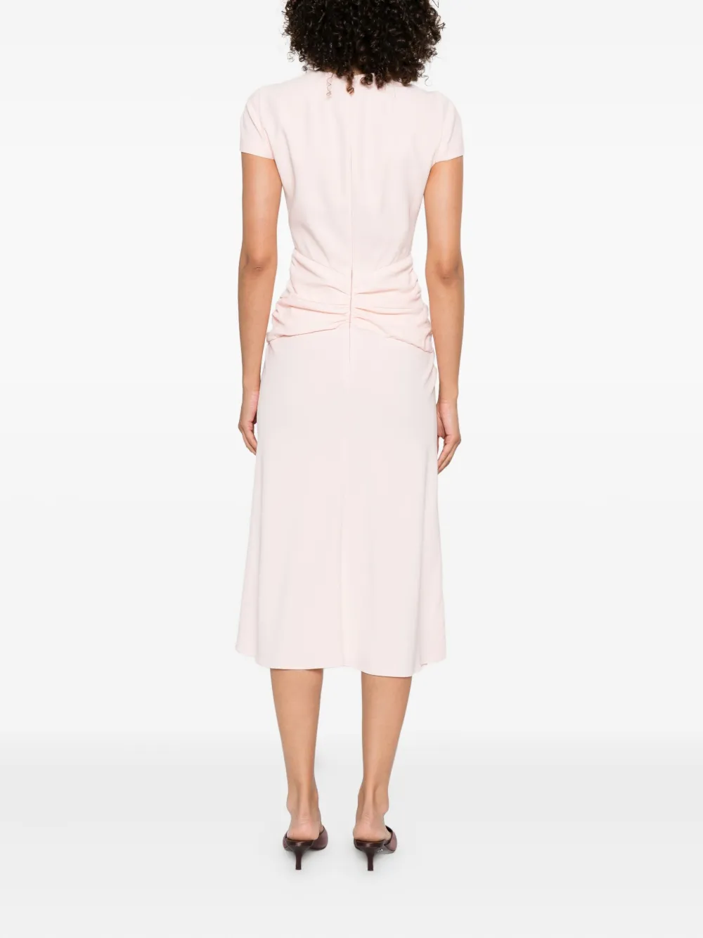 Alexander McQueen Midi-jurk met gedraaid detail Roze