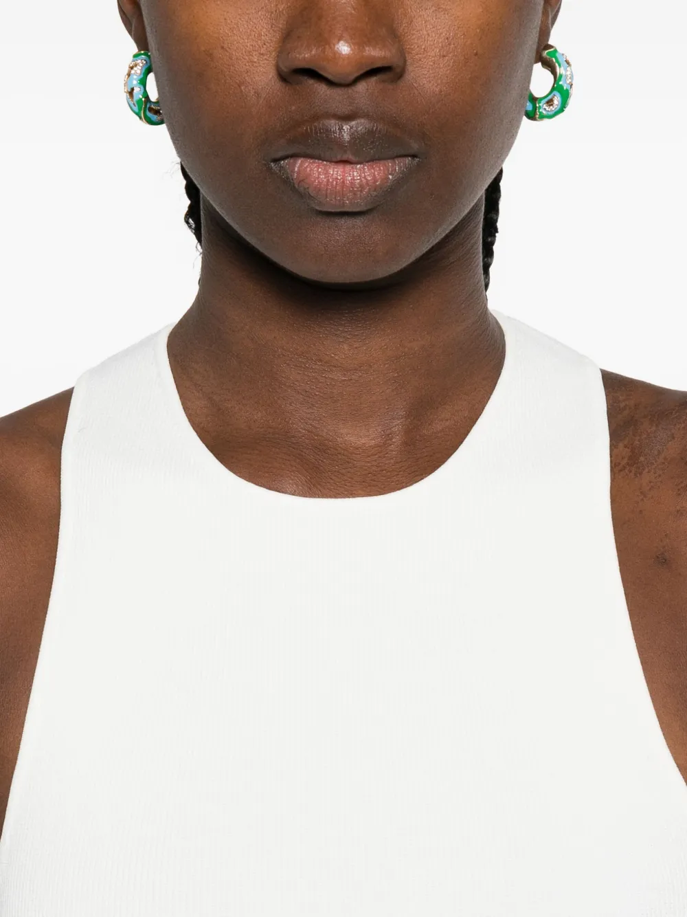 St. Agni ribbed-knit cami top Wit