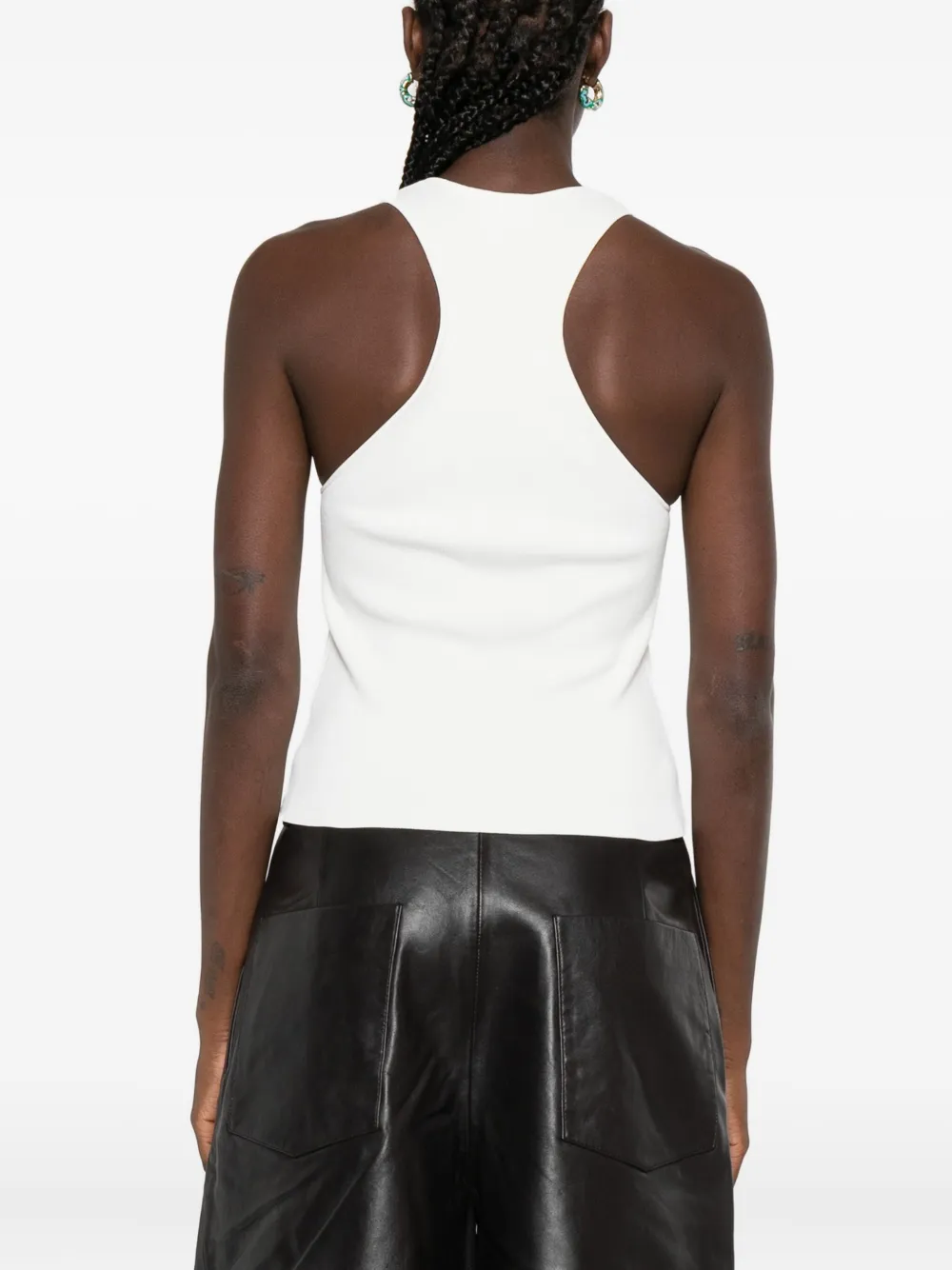 St. Agni ribbed-knit cami top Wit