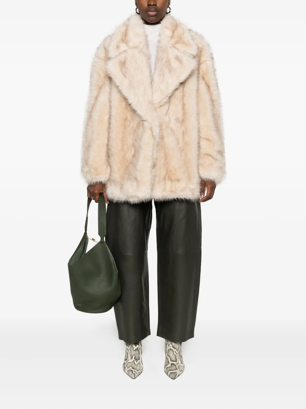 St. Agni leather trousers - Groen