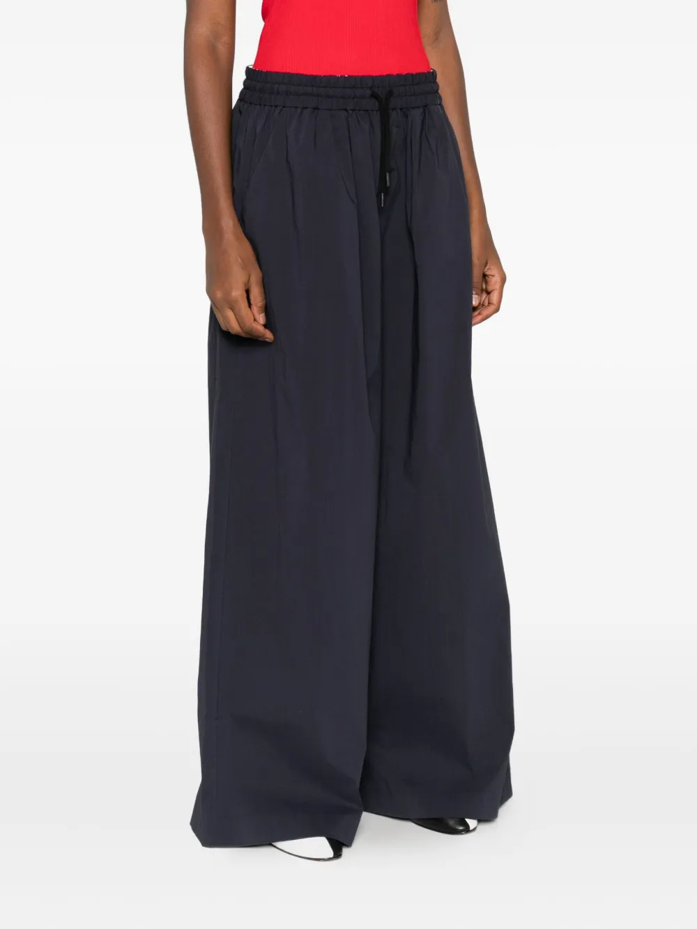 St. Agni Broek met elastische tailleband Blauw